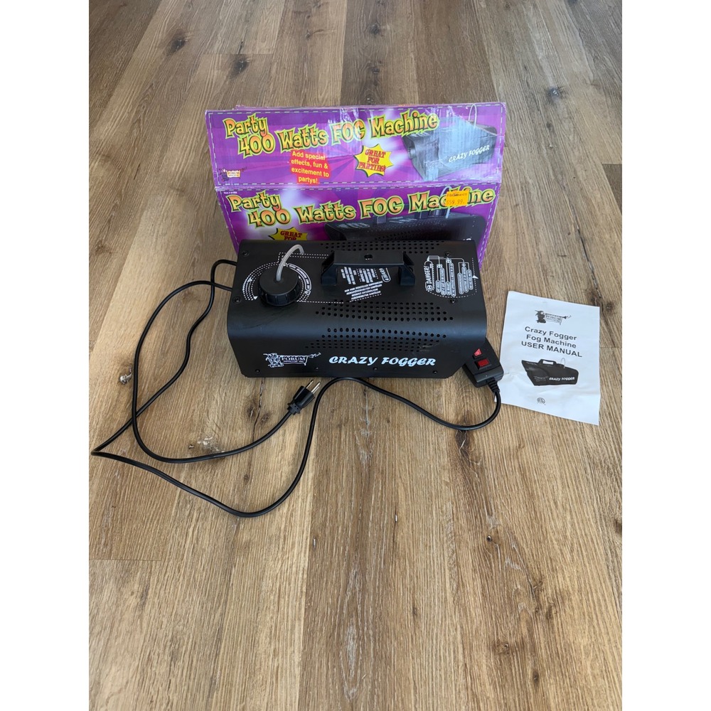 Forum Novelties Crazy Fogger Machine Black 400W Wired Remote Tested Works